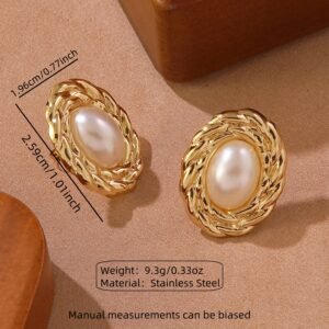 chapa maxista dorada circular con gran perla blanca