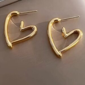 pendientes de acero inoxidable hipoalergénicos en forma de corazón. resistentes a la decoloración. cómodos de llevar. versátiles. sencillos. elegantes. pendientes de moda de alta calidad para mujer.